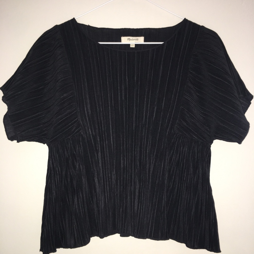 Madewell Scoop Neck Pleated Top
